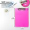 BAZIC Standard Size Plastic Clipboard with Low-Profile Clip, 4-Pack